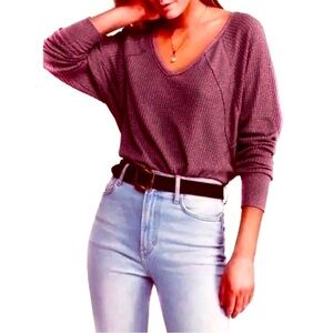 Free People Santa Clara Thermal in Mulberry - Size XS